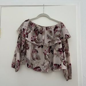 Aritzia Wilfred off shoulder floral top XS
